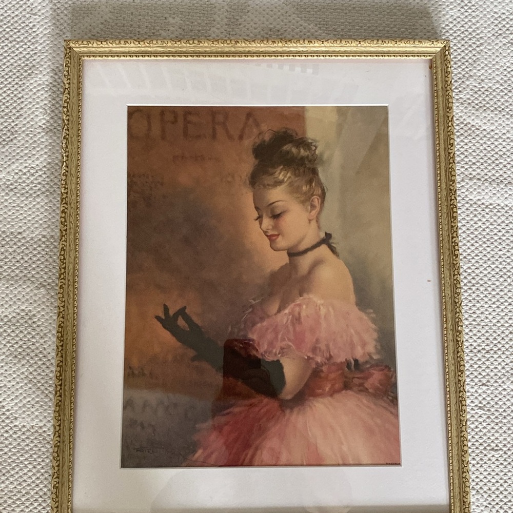 Fried Pal Elegant Ballerina with Black Gloves Framed Art Print
